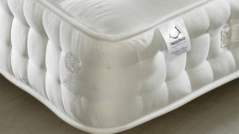 en närbild av Happy Beds Signature Platinum 2000-madrass