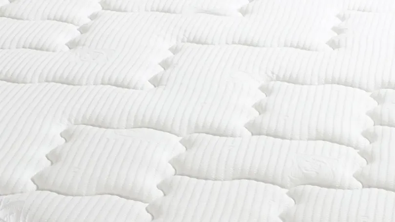 En närbild av Sealy Posturepedic Pearl Luxury Pillow Top madrassöverdrag.