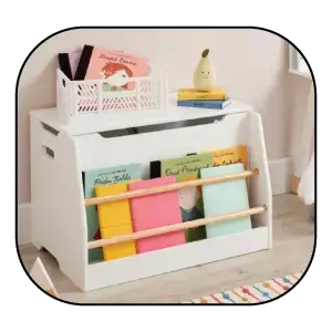 produktbild av Kid's Bookcase Toy Box från Dunelm.