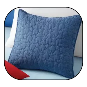 En bild av Quilted Star Cushion från Dunelm.