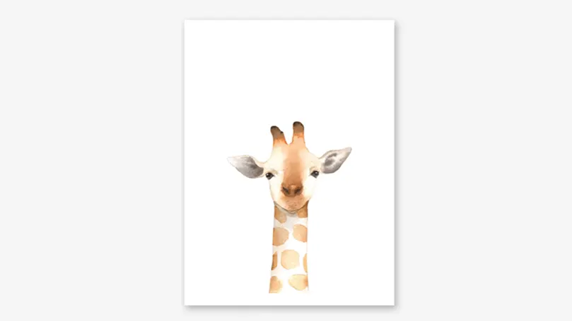 barnkammare-giraffe-art-tryck