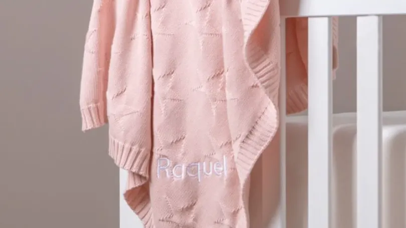 personlig-pink-star-jacquard-blanket